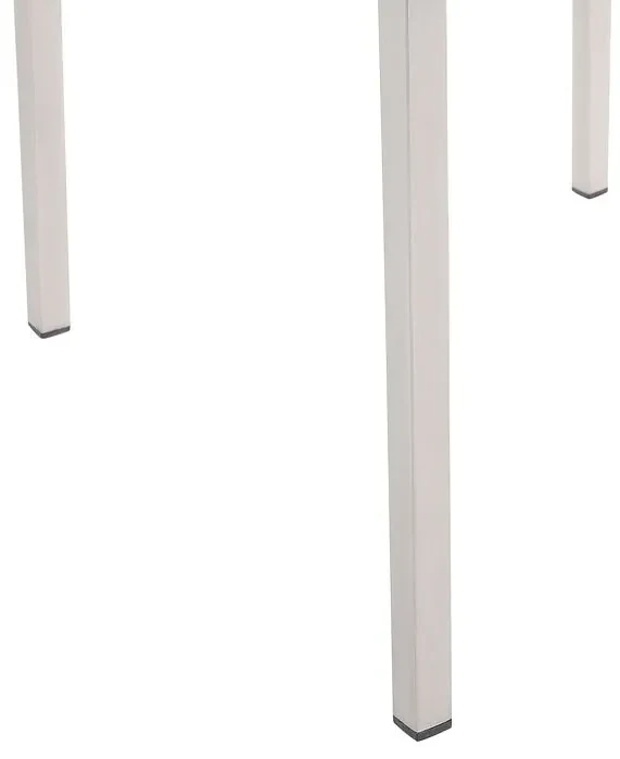 Záhradná sada pre 6 osôb sklenená doska 180 x 90 cm a biele stoličky GROSSETO Beliani