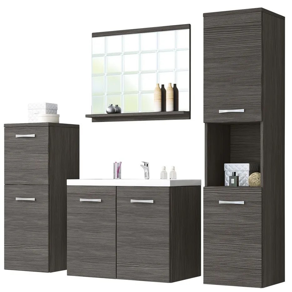 Kúpeľňová zostava Megi I, Farby: bodega, Sifón: so sifónom, Umývadlová batéria: Economico BYU 020M