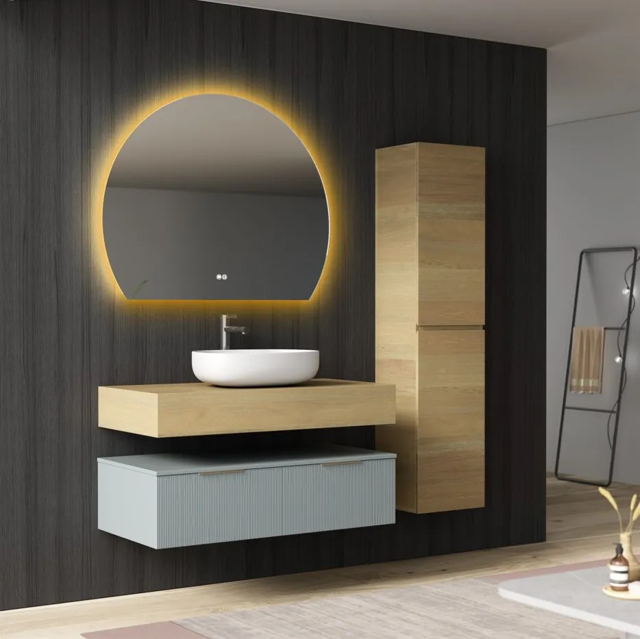 Erga Paloma, LED zrkadlo 100x80cm, 2415 lm, 3 farby svetla, ERG-V01-PALOMA-1080-CL