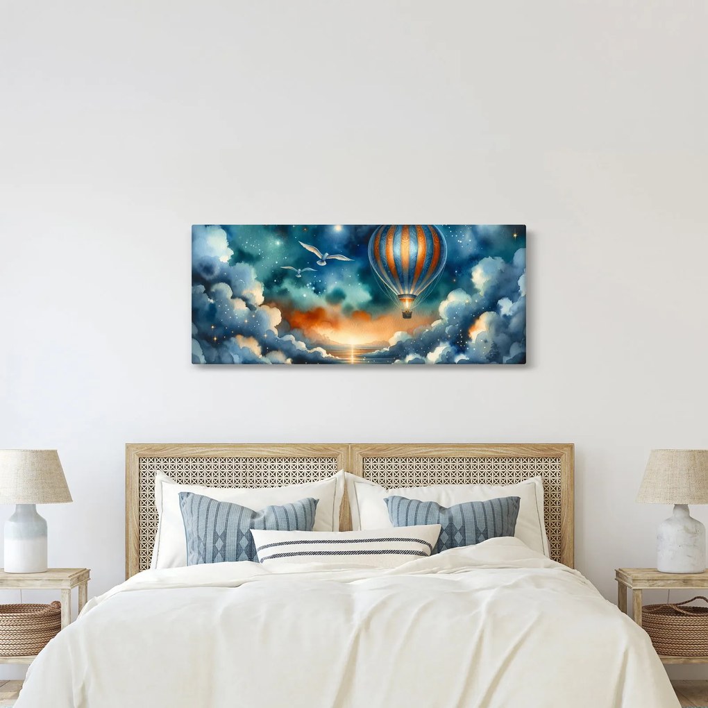 Obraz - Lietať nočnou oblohou (120x50 cm)