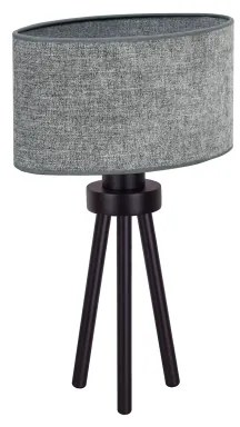 Duolla - Stolná lampa OVAL 1xE27/15W/230V pr. 30 cm šedá
