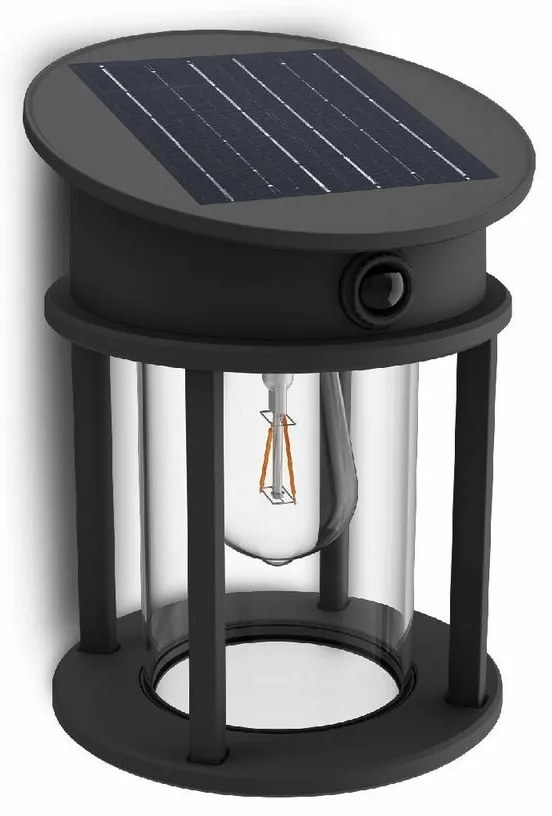Philips Geri UltraEfficient solárne LED svietidlos antracitovým senzorom, 3,2 W, 2700 K