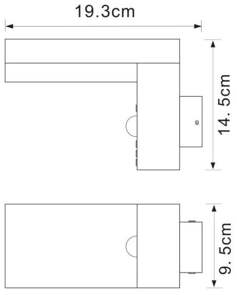 Globo 34186WS - LED Vonkajšie svietidlo so senzorom OSKARI LED/9,5W/230V IP44