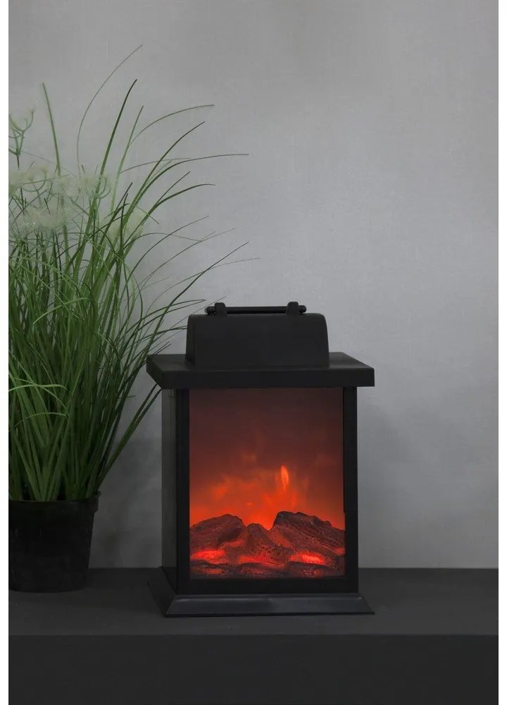 Svetelná LED dekorácia s imitáciou plameňa Star Trading Fireplace, šírka 15 cm