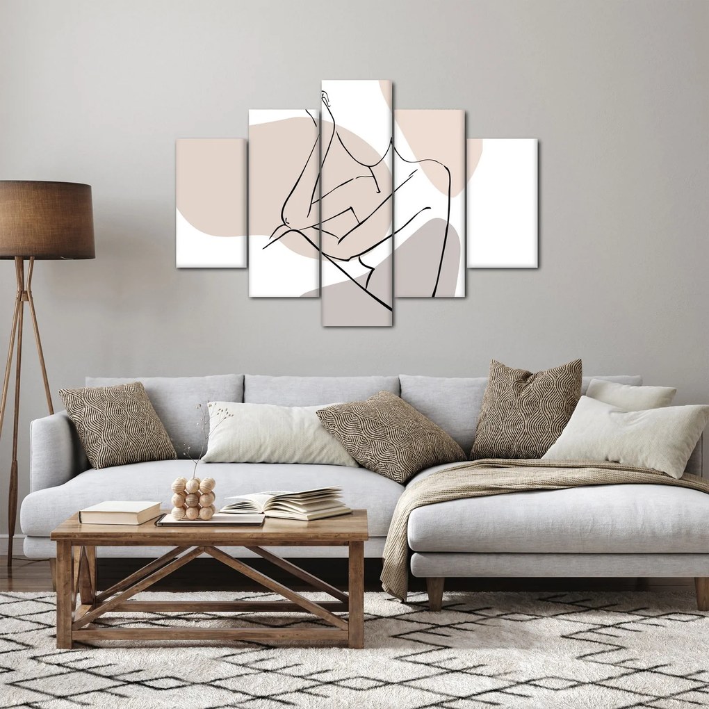 Obraz - Woman body line art N⁰1 (150x105 cm)