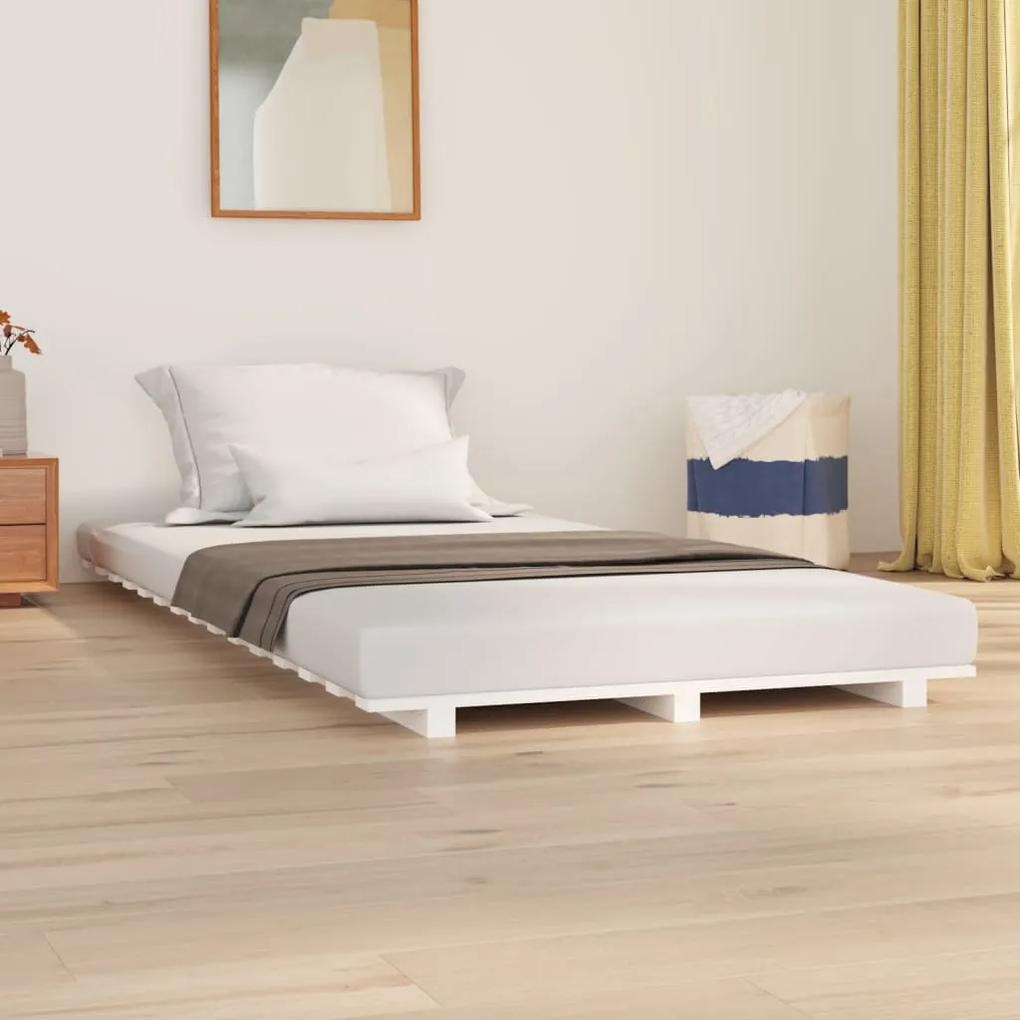 Denná posteľ biela 90x190 cm borovicový masív 824589