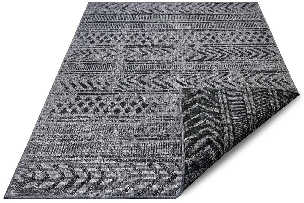 NORTHRUGS - Hanse Home koberce Kusový koberec Twin Supreme 105417 Biri Night Silver – na von aj na doma - 80x350 cm