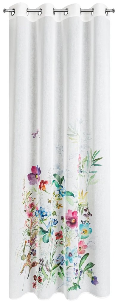 ZÁCLONA NA KRÚŽKOCH SPRING 140X250 CM VZOROVANÁ