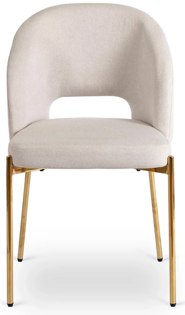 PROXIMA.store - Čalúnená glamour stolička BROS FARBA: béžová, FARBA NÔH: čierna