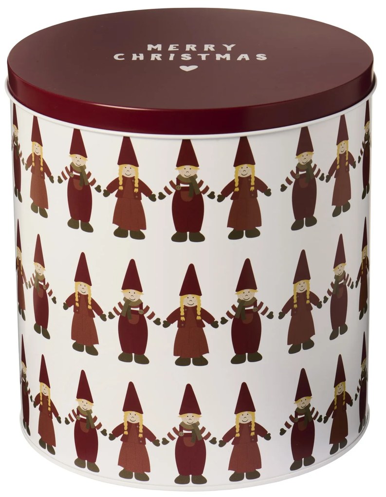 Ib Laursen Plechová dóza Santa's Helpers Tall Round