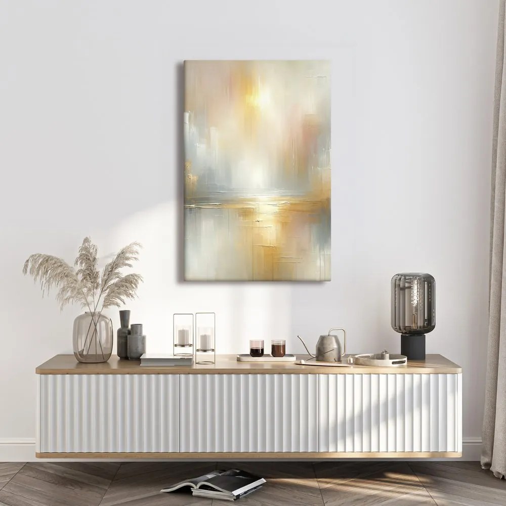 Obraz jemná zlatá abstrakcia krajiny