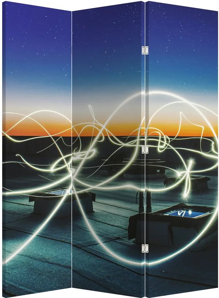 Paraván - Pohľad na oblohu zo strechy (126x170 cm)
