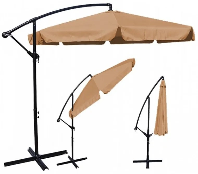 TRENDIE Záhradný slnečník Summer - cappuccino 300 cm