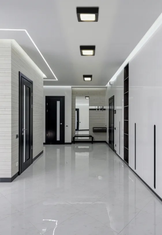 LED prisadený stropný panel – štvorec, 12 W, 1200 lm, čierny