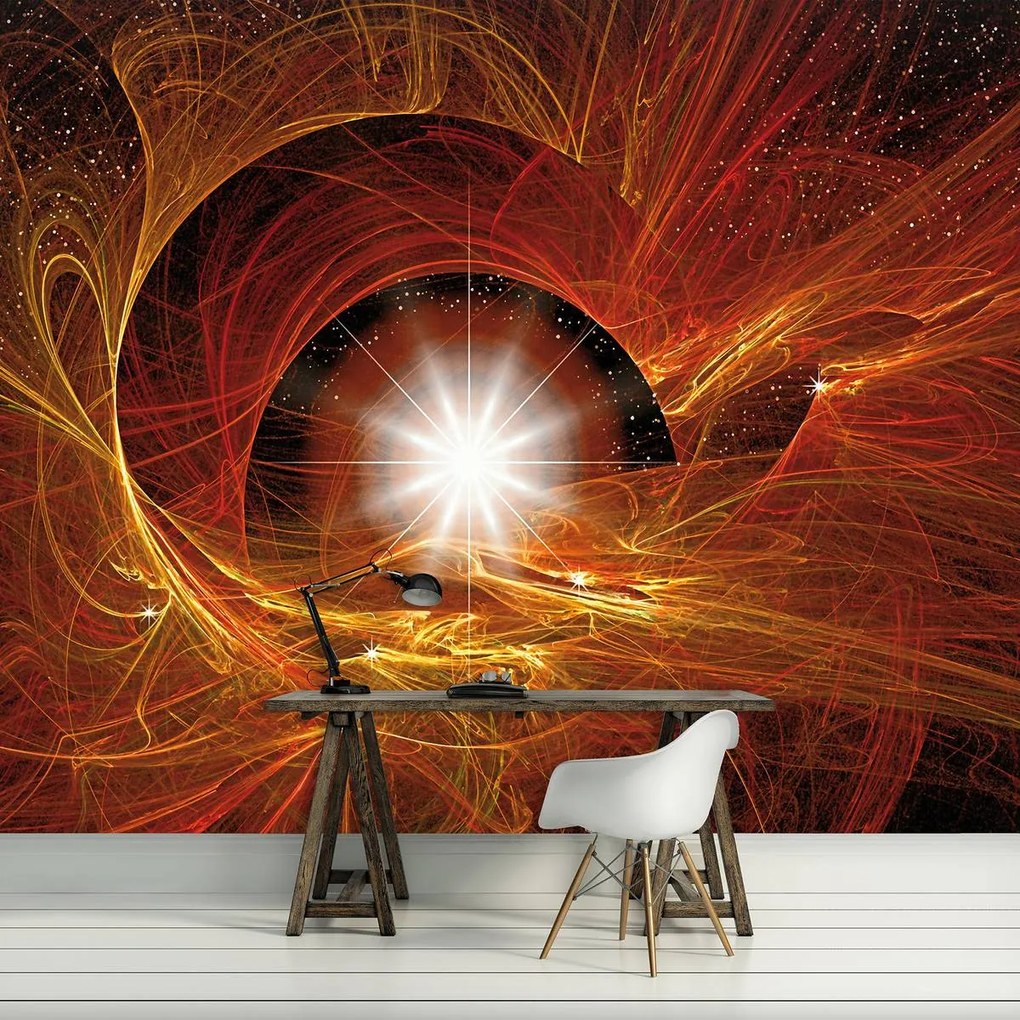 Fototapeta - Zlaté abstraktné Supernova (152,5x104 cm)