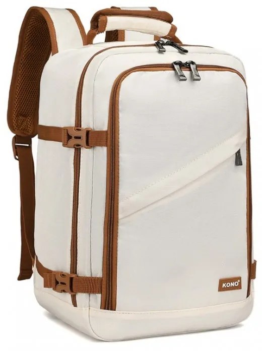 Konofactory Béžový odolný batoh do lietadla "Transporter" - M (35l)