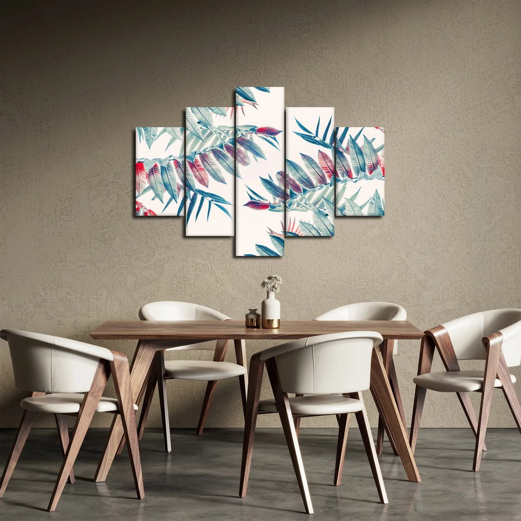 Obraz - Tropické listy (150x105 cm)
