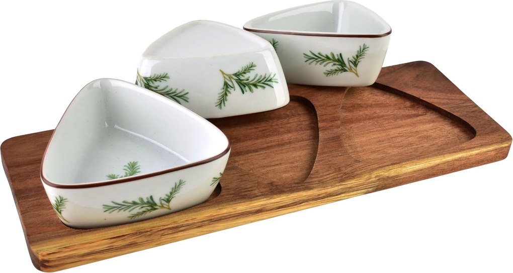 Sada 3 ks servírovacích misek Modern Kitchen I bílá