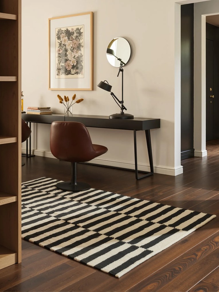 AKCIA: 120x180 cm Kusový koberec Donna 106207 Black White, čiernobiela, obývacia izba, Hanse Home