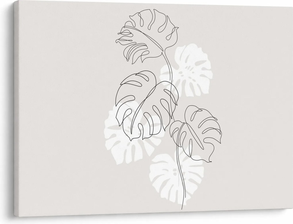 Obraz - Line art monstera N⁰3 (70x50 cm)