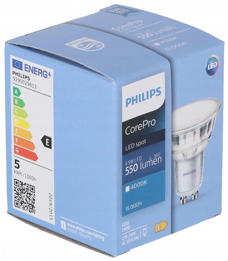 LED žiarovka Philips Corepro GU10 - 4,9 W - 550 Lm - neutrálna biela - Premium