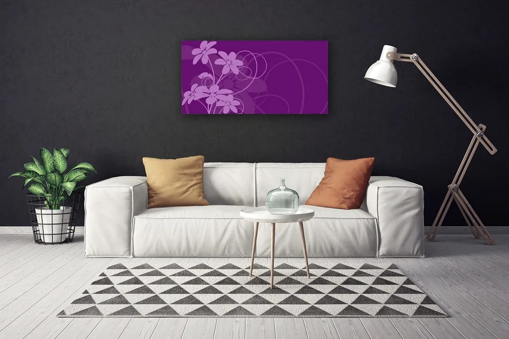 Obraz Canvas Abstrakcja kvety art 140x70 cm