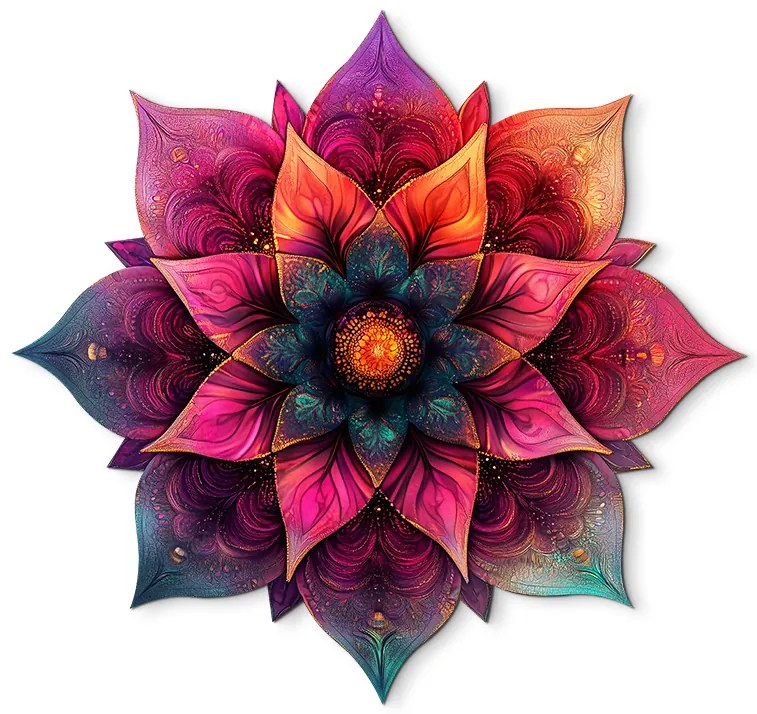 drevko | Kvetinová mandala Dúhová jednota 45 x 475 cm