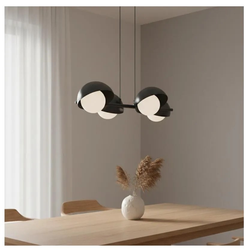 Luster na lanku BOOM 4xG9/8W/230V čierna