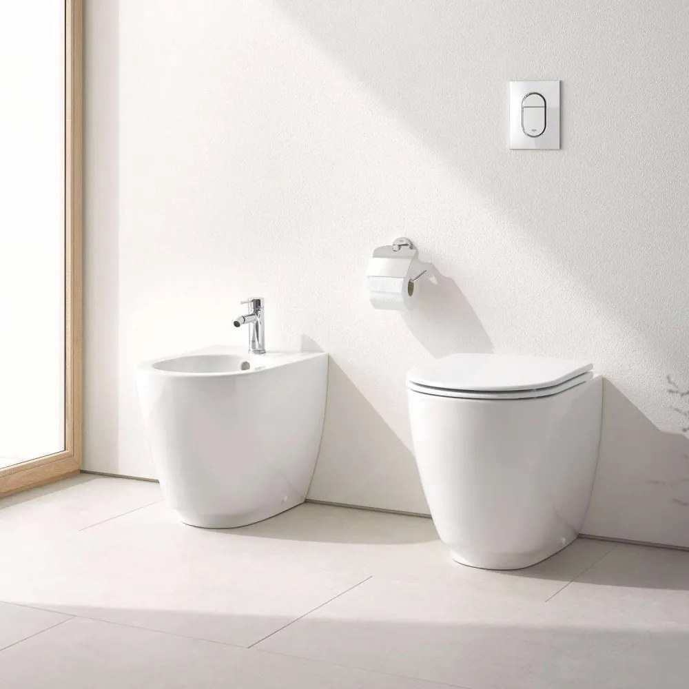 GROHE Essence samostatne stojace WC Rimless ku stene, s hlbokým splachovaním, 360 x 545 mm, alpská biela, s povrchovou úpravou PureGuard, 3957300H