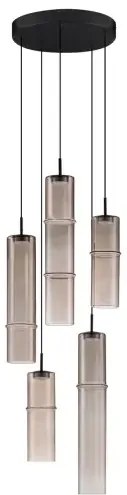 Dizajnový luster Sano 5 Smoky