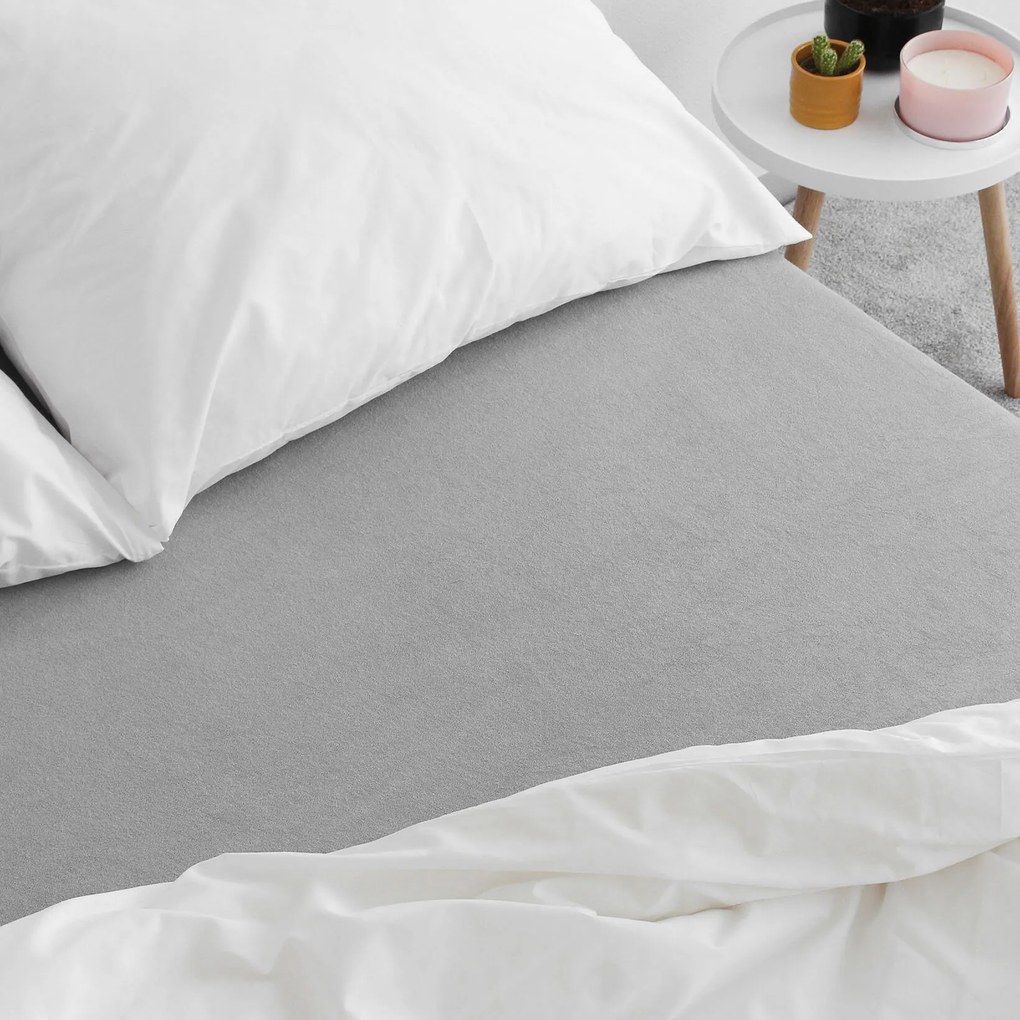 Goldea froté elastická plachta - sivá 90 x 200 cm