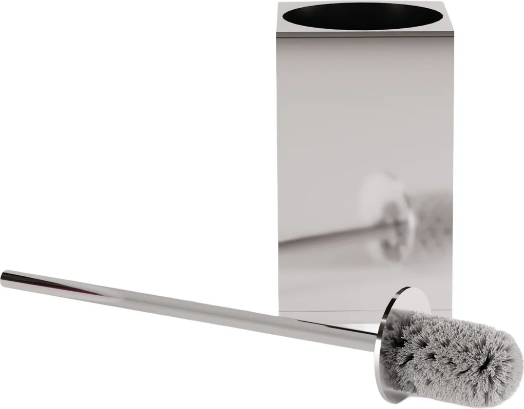 Rea Til, kovový stojan na WC s kefou, chrómová, REA-88094