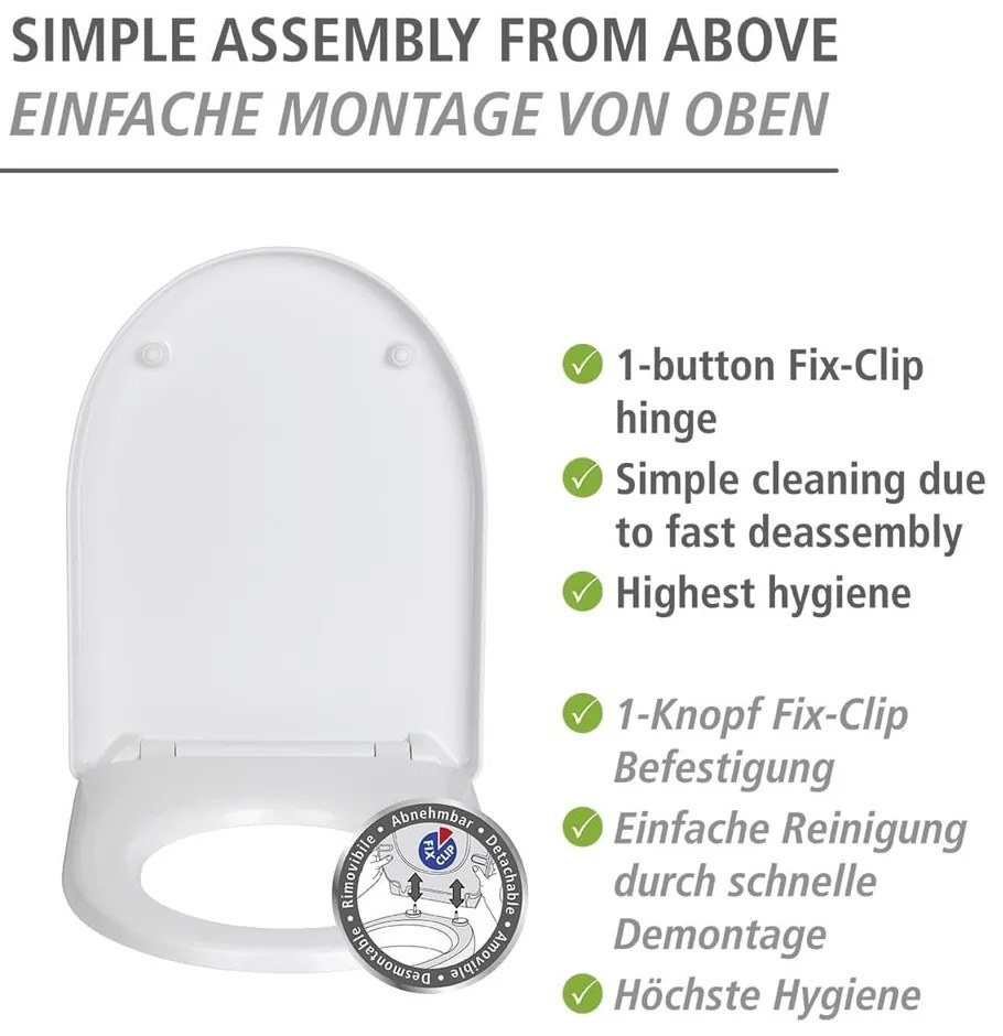 Záchodová doska s automatickým zatváraním Sindia - Wenko