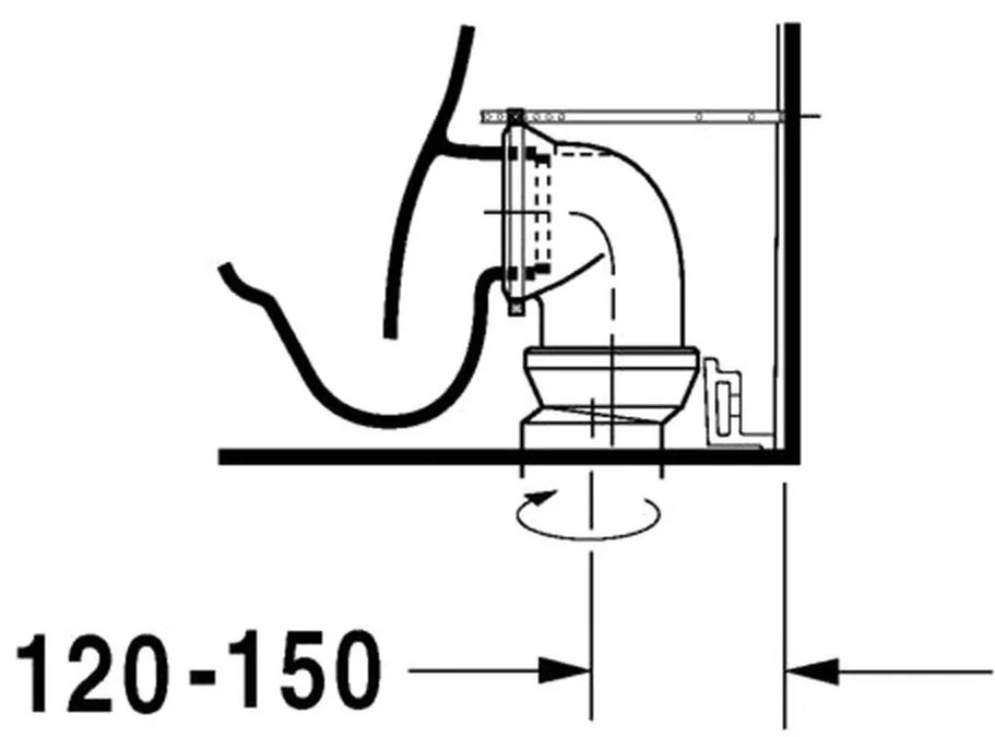 Duravit Darling New - Stojace kombi WC, 630x370 mm, biela 2138090000