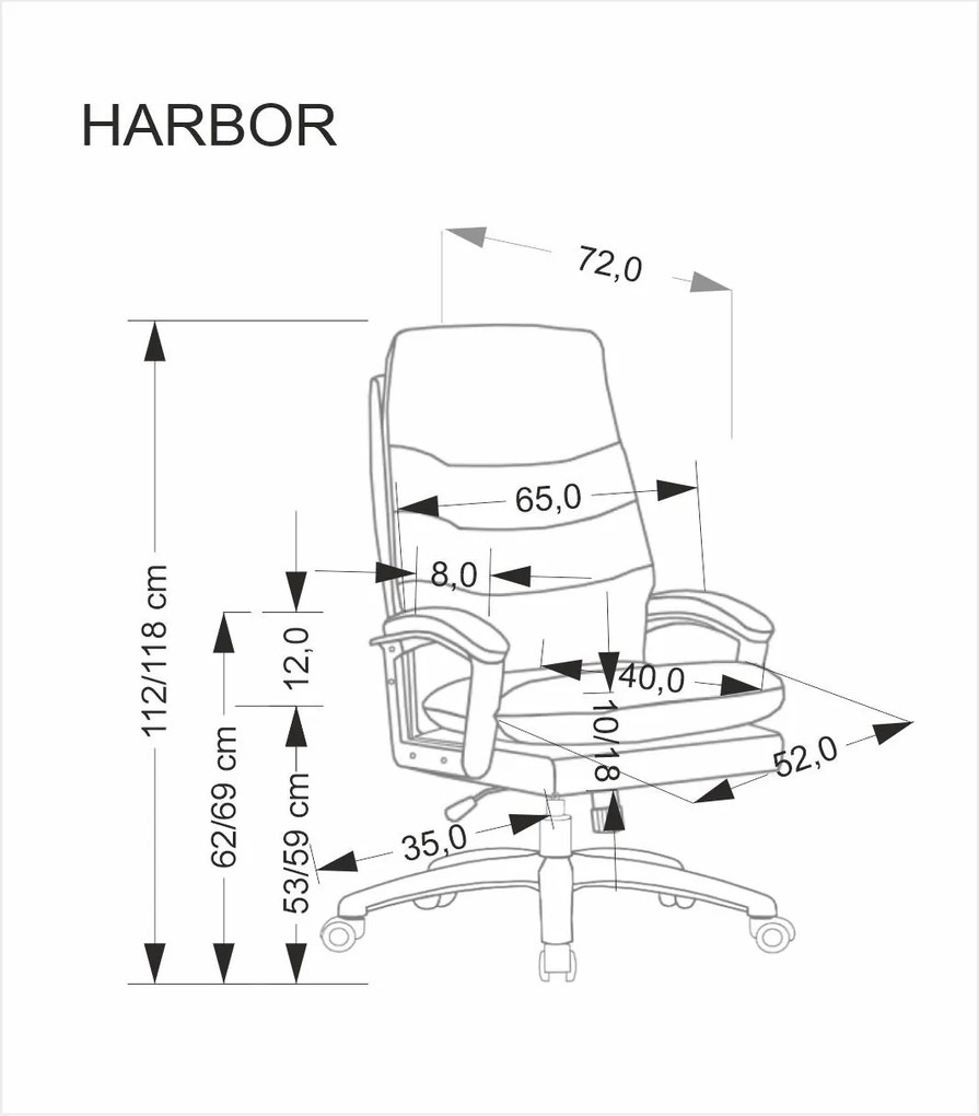 Kancelárske kreslo Harbor eko koža čierne