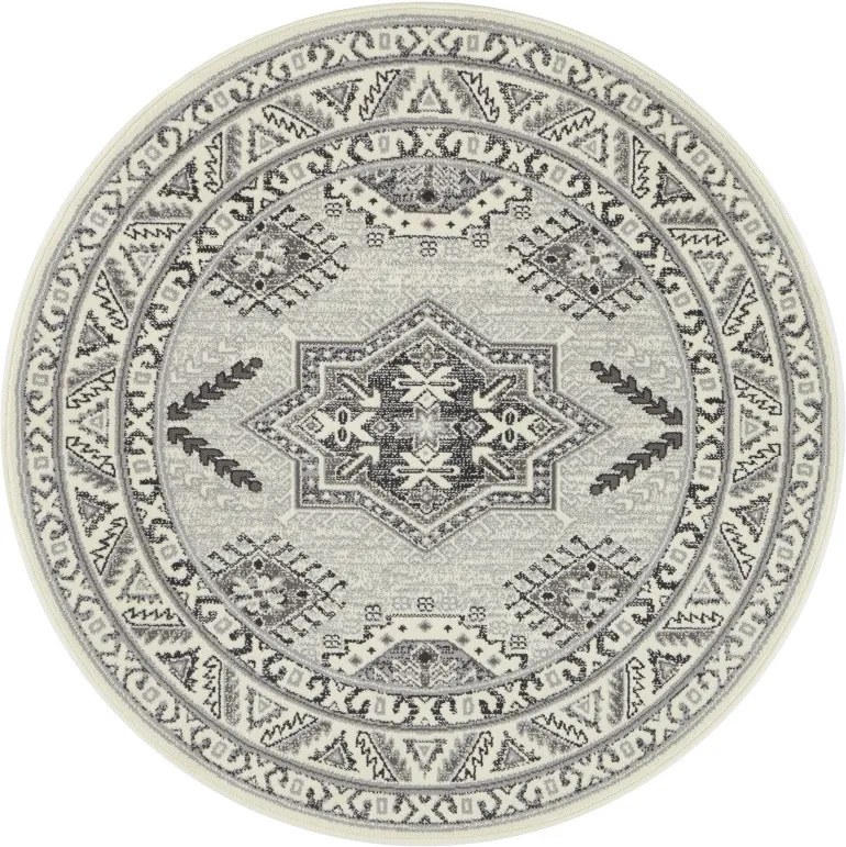 Nouristan - Hanse Home koberce Kruhový koberec Mirkan 104441 Cream - 160x160 (průměr) kruh cm