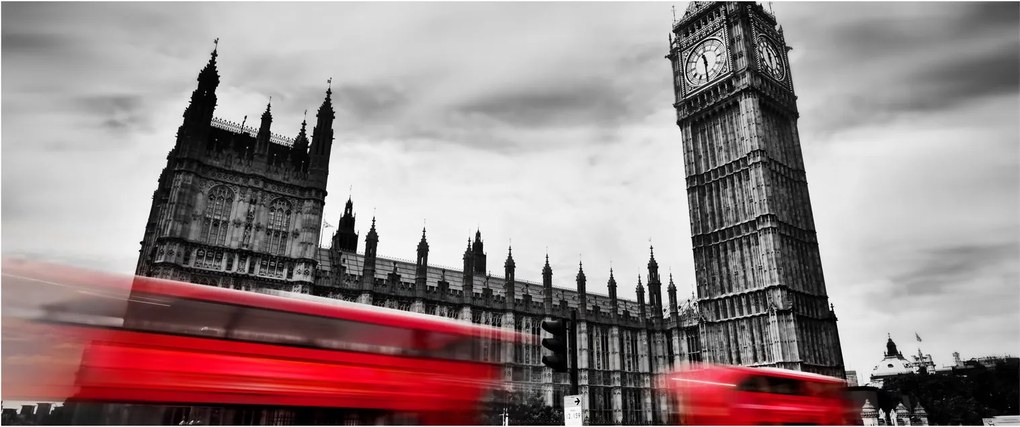 Obraz - Londýnske Houses of Parliament (120x50 cm)