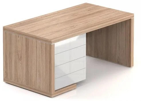 Stôl Lineart 160 x 85 cm + ľavý kontajner