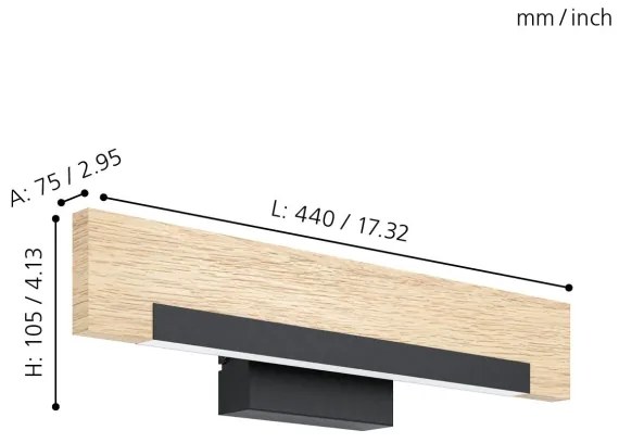 Eglo 99294 - LED Nástenné svietidlo CAMACHO LED/9,6W/230V