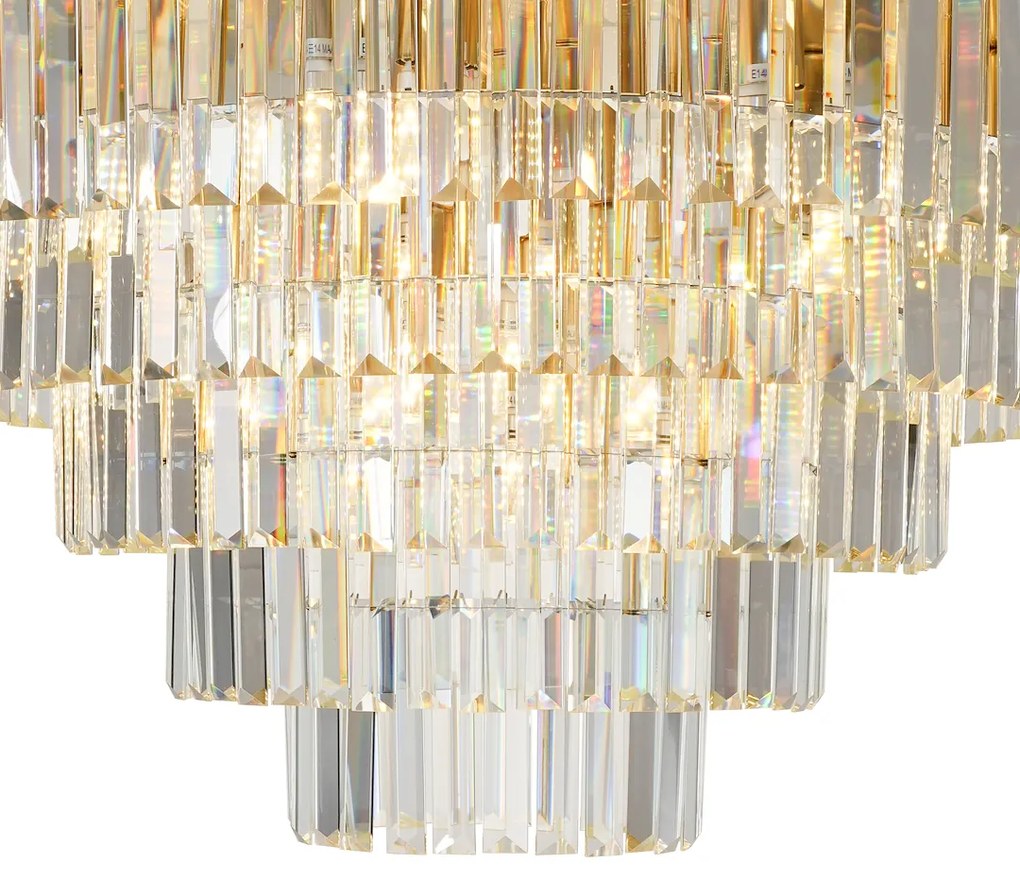 Luster Milano, 1x krištáľové tienidlo, (fi 75cm), g