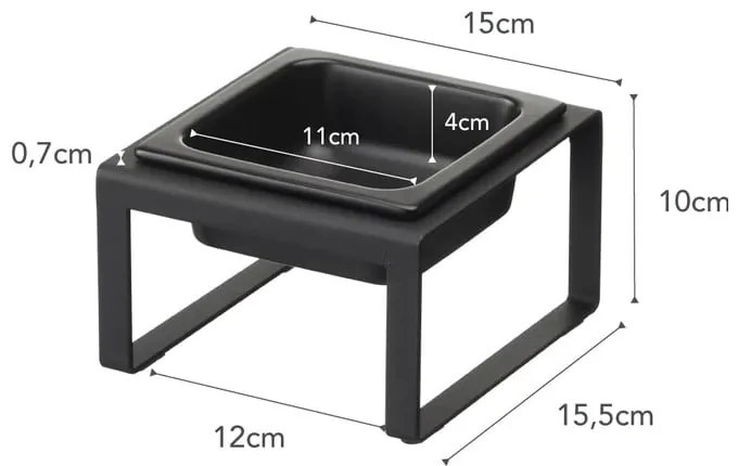 Keramická miska s podstavcom pre domáceho maznáčika Tower – YAMAZAKI