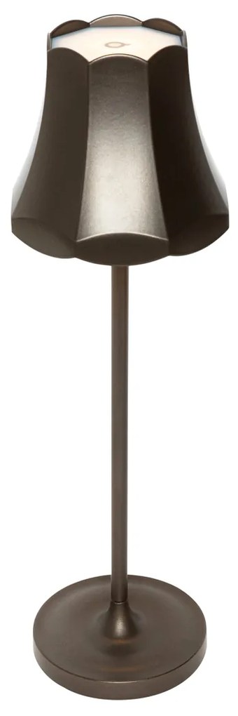 Retro stolná lampa tmavá bronzová nabíjateľná IP44 - Granny