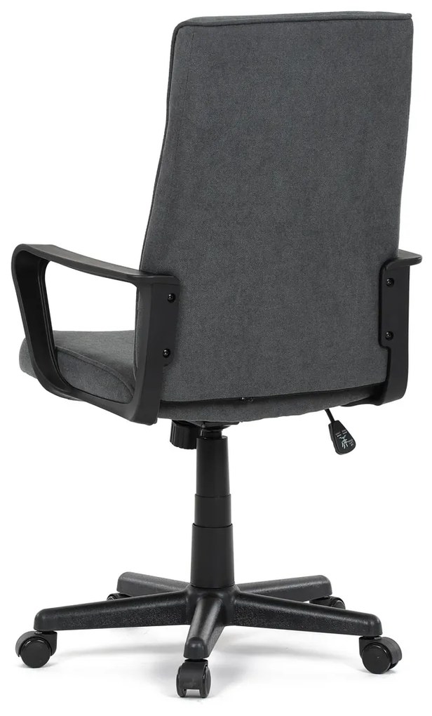 Autronic - Kancelářská židle, černý plast, šedá látka, kolečka pro tvrdé podlahy - KA-L607 GREY2