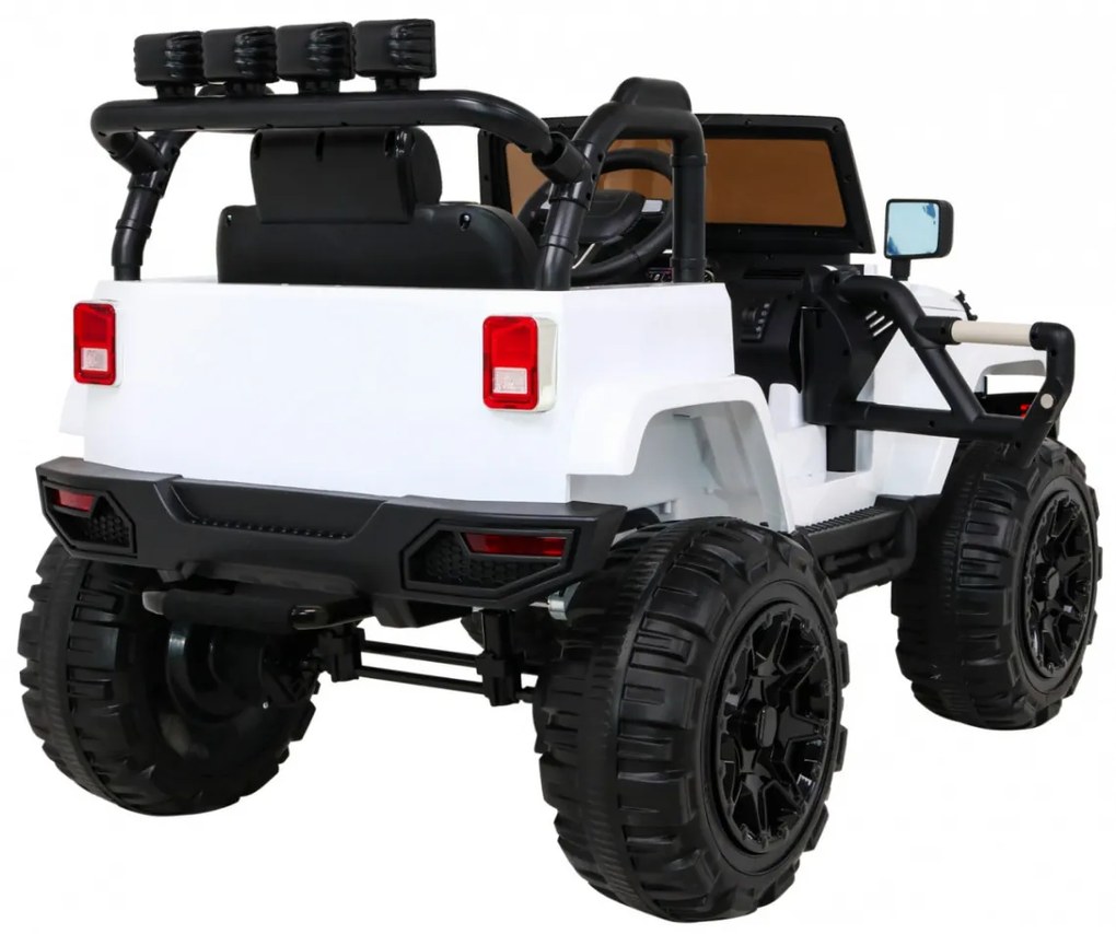 RAMIZ ELEKTRICKÉ AUTÍČKO JEEP ALL TERRAIN - NELAKOVANÉ - BIELE - 2 x 45W - 12V/7Ah - 2022