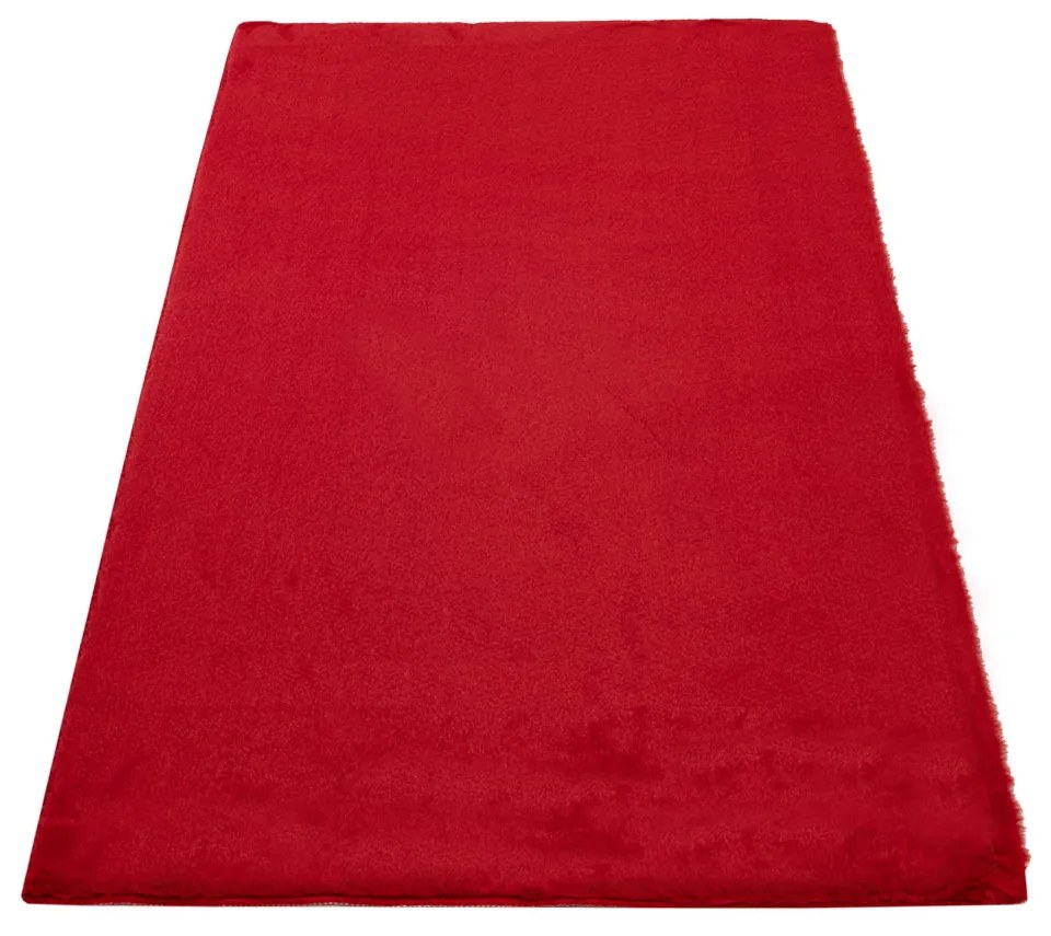 Dekorstudio Kožušinový koberec do kúpeľne TOPIA mats - červený Rozmer koberca: 80x150cm