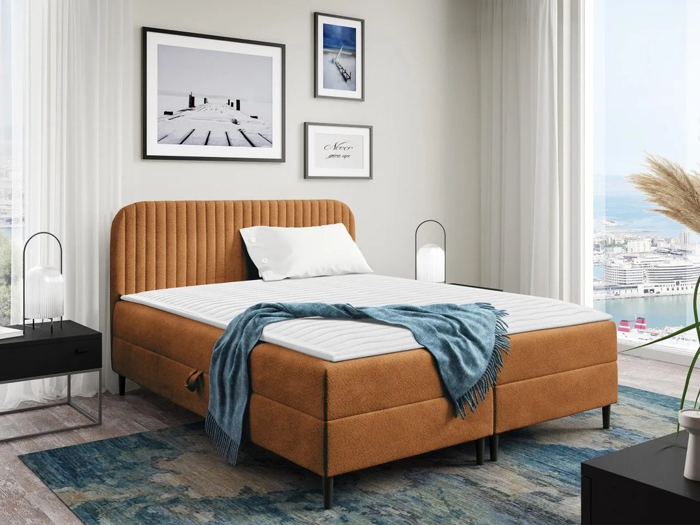 Kontinentálna posteľ Centina 1, Rozmer postele: 180x200, Dostupné poťahy: Coral 75