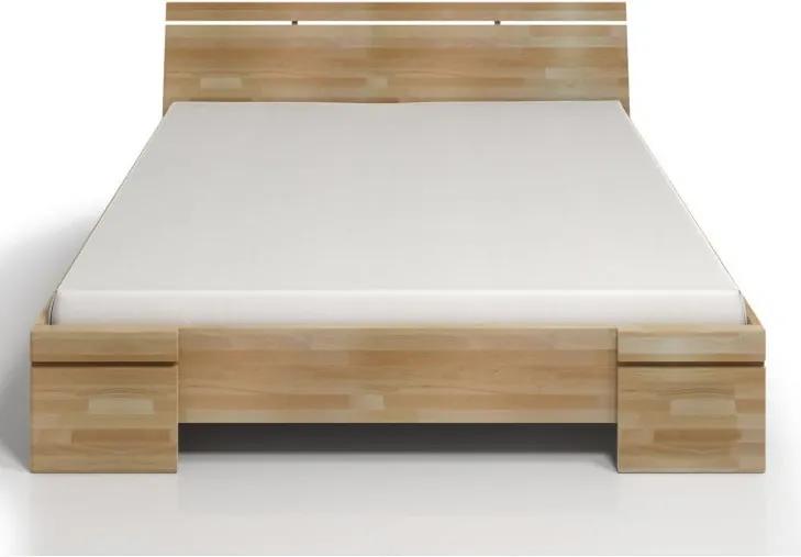 Dvojlôžková posteľ z bukového dreva s úložným priestorom Skandica Sparta Maxi, 180 × 200 cm