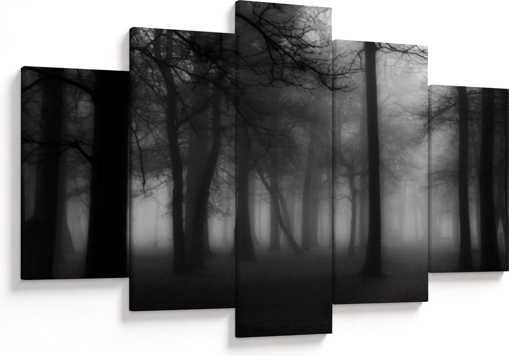 Obraz - Les v hmle (150x105 cm)