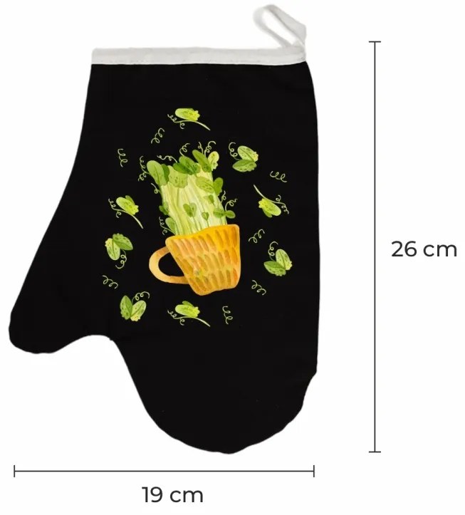 Kuchynská rukavica Gardenia EMI, čierna