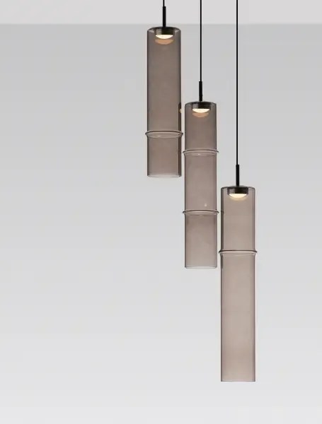 Dizajnový luster Sano 3 Smoky
